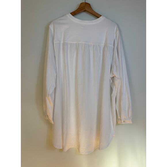 Lands End Womens Long Sleeve Jersey A Line Tunic Size 2X Pocket button Front - Picture 3 of 11
